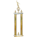 Double Gold Glacier Victory Basketball Trophy