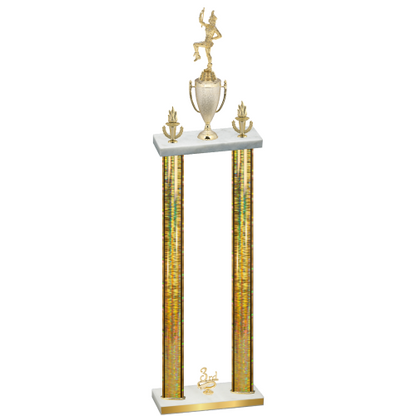Double Gold Glacier Third Place Majorette Trophy