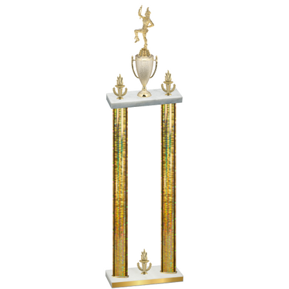 Double Gold Glacier Victory Majorette Trophy