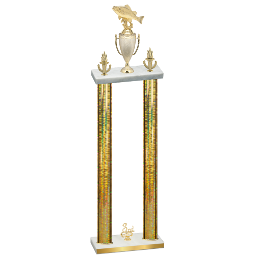 Double Gold Glacier Third Place Fishing Trophy