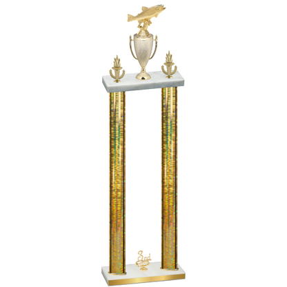 Double Gold Glacier Third Place Fishing Trophy