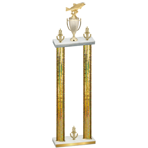 Double Gold Glacier Victory Fishing Trophy