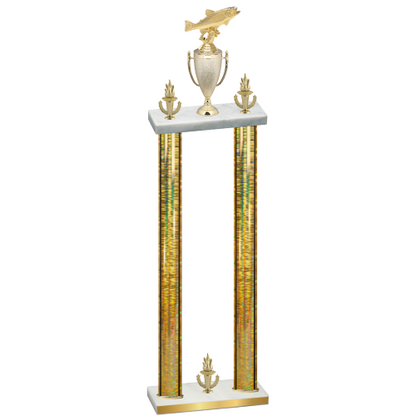 Double Gold Glacier Victory Fishing Trophy