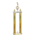 Double Gold Glacier Fourth Place Golf Trophy