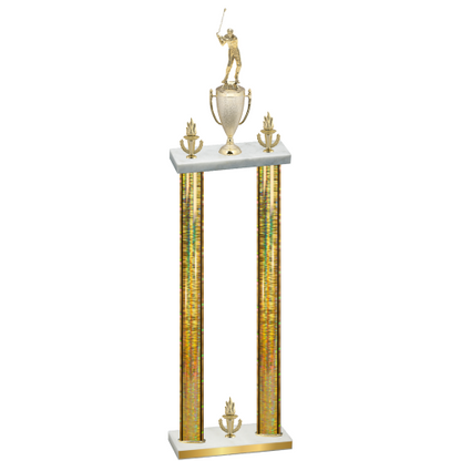 Double Gold Glacier Victory Golf Trophy