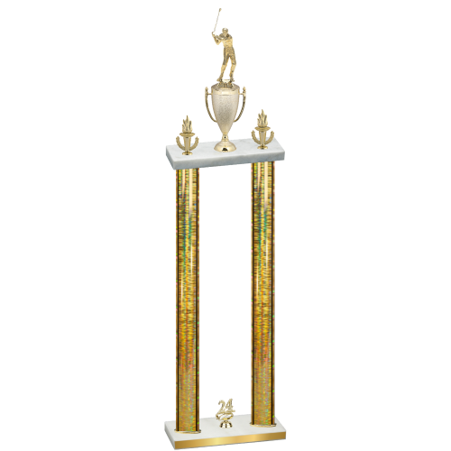 Double Gold Glacier Year Golf Trophy