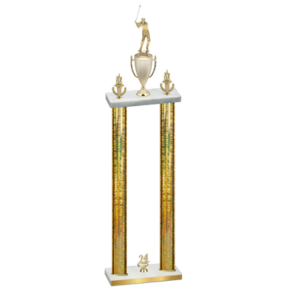 Double Gold Glacier Year Golf Trophy