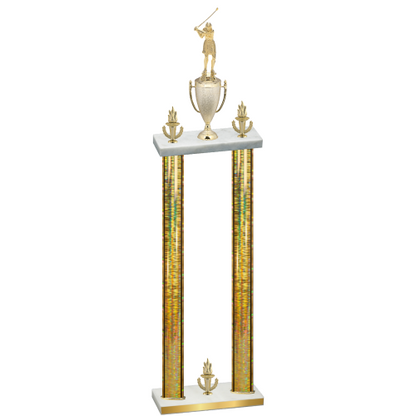 Double Gold Glacier Victory Golf Trophy