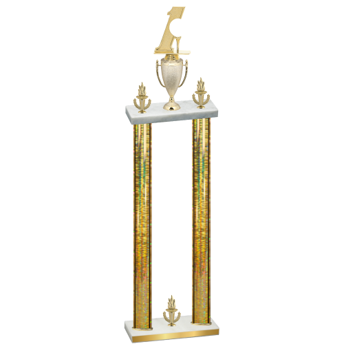Double Gold Glacier Victory Golf Trophy