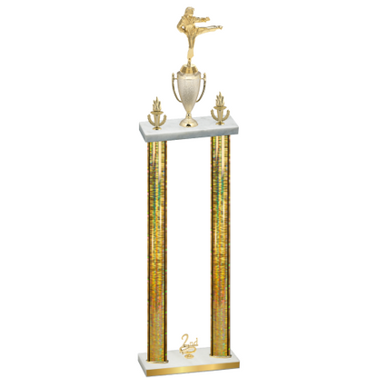 Double Gold Glacier Second Place Karate Trophy