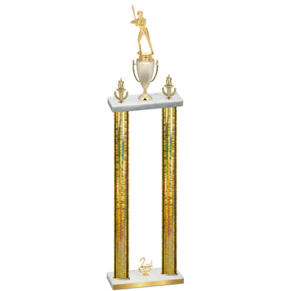 Double Gold Glacier Second Place Softball Trophy