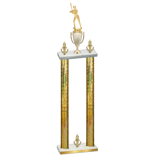 Double Gold Glacier Victory Softball Trophy