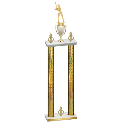 Double Gold Glacier Victory Softball Trophy