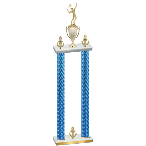 Double Blue Carbon Fiber Victory Tennis Trophy