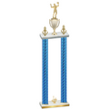 Double Blue Carbon Fiber First Place Volleyball Trophy