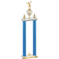 Double Blue Carbon Fiber First Place Volleyball Trophy