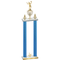 Double Blue Carbon Fiber Third Place Volleyball Trophy