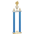 Double Blue Carbon Fiber First Place Volleyball Trophy