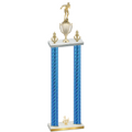 Double Blue Carbon Fiber Third Place Swimming Trophy