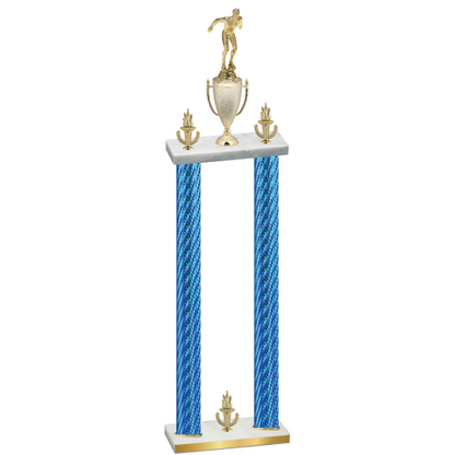 Double Blue Carbon Fiber Victory Swimming Trophy