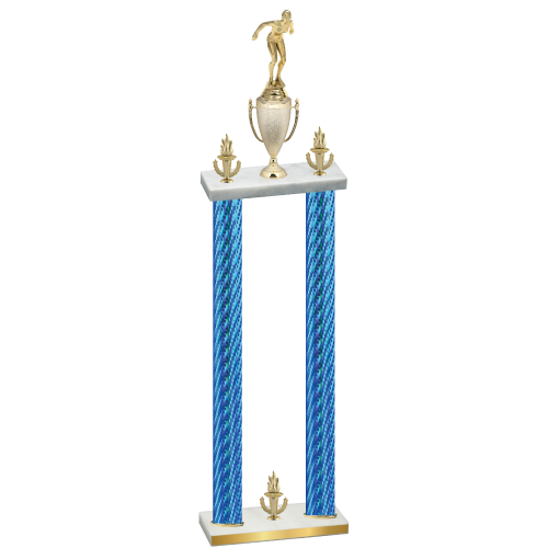 Double Blue Carbon Fiber Victory Tennis Trophy