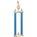 Double Blue Carbon Fiber Victory Football Trophy
