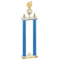 Double Blue Carbon Fiber Second Place Swimming Trophy