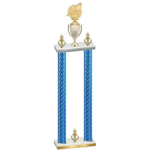 Double Blue Carbon Fiber Victory Swimming Trophy