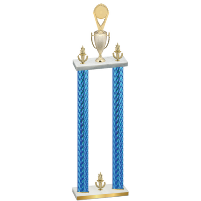 Double Blue Carbon Fiber Victory Insert Trophy