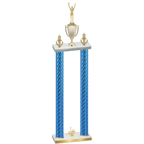 Double Blue Carbon Fiber First Place Victory Trophy