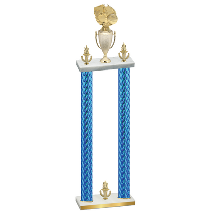 Double Blue Carbon Fiber Victory Basketball Trophy