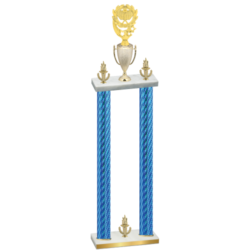 Double Blue Carbon Fiber Victory Pickleball Trophy