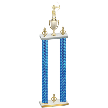 Double Blue Carbon Fiber Victory Archery Trophy