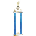 Double Blue Carbon Fiber Third Place Archery Trophy