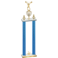 Double Blue Carbon Fiber Second Place Weights Trophy
