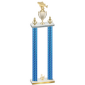 Double Blue Carbon Fiber Third Place Fishing Trophy