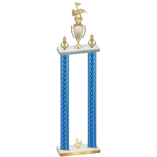 Double Blue Carbon Fiber Fourth Place Music Trophy