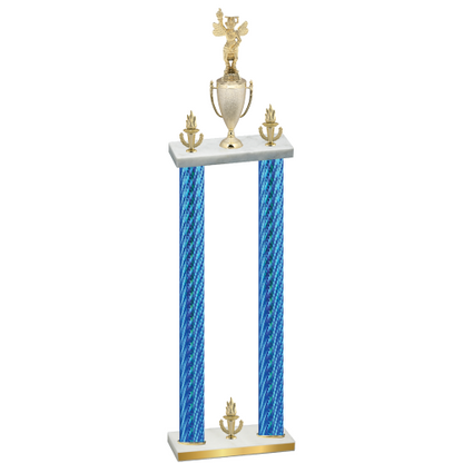 Double Blue Carbon Fiber Victory Academics Trophy