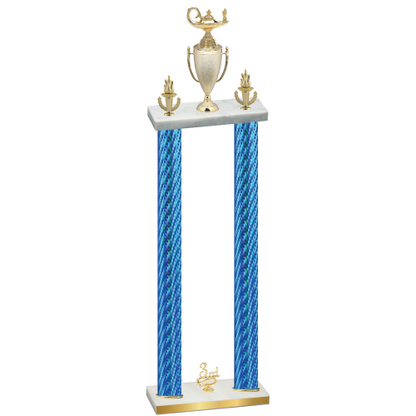 Double Blue Carbon Fiber Third Place Academics Trophy