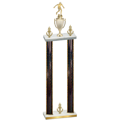 Double Black Glacier Victory Soccer Trophy