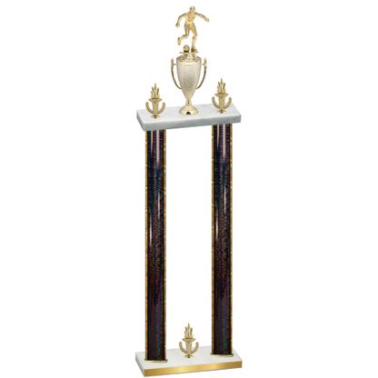 Double Black Glacier Victory Soccer Trophy