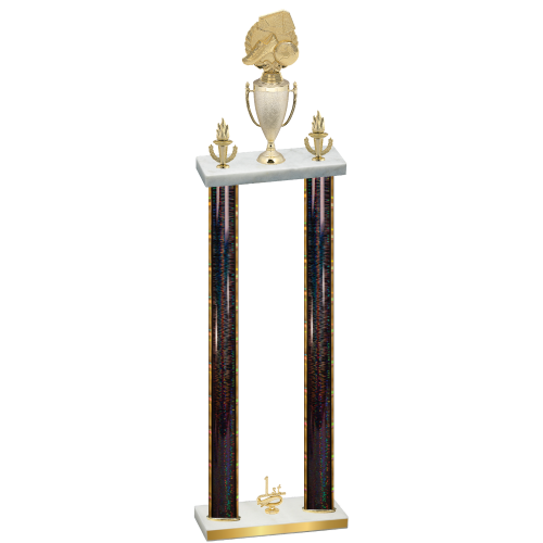 Double Black Glacier First Place Soccer Trophy