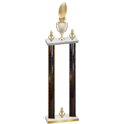 Double Black Glacier Victory Football Trophy