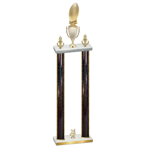 Double Black Glacier Year Football Trophy