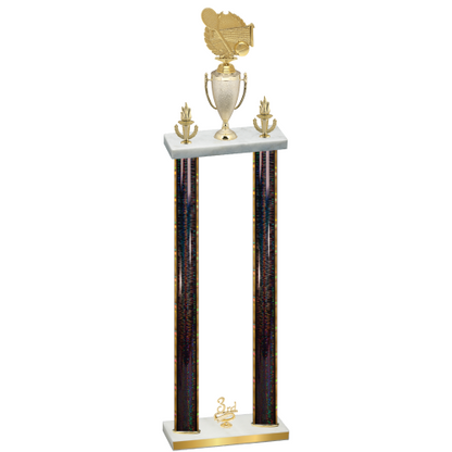 Double Black Glacier Third Place Tennis Trophy