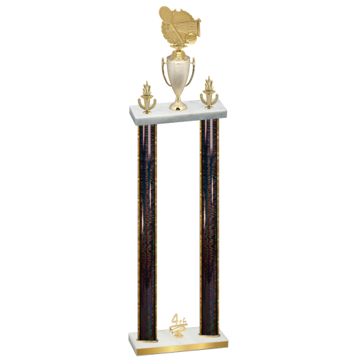 Double Black Glacier Fourth Place Tennis Trophy