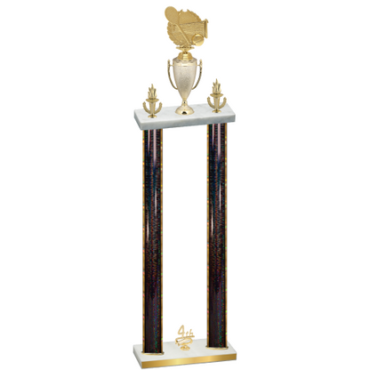 Double Black Glacier Fourth Place Tennis Trophy