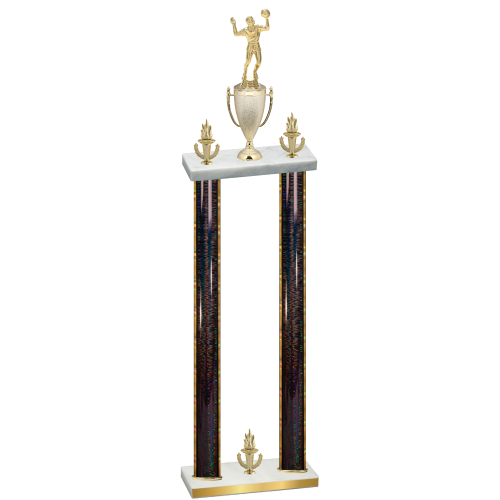 Double Black Glacier Victory Volleyball Trophy