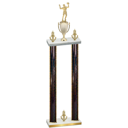 Double Black Glacier Victory Volleyball Trophy