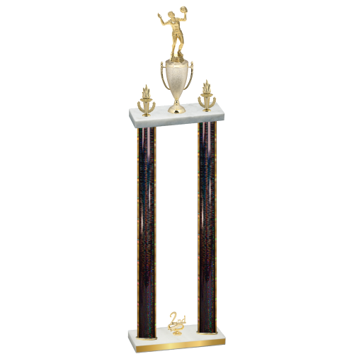 Double Black Glacier Second Place Volleyball Trophy